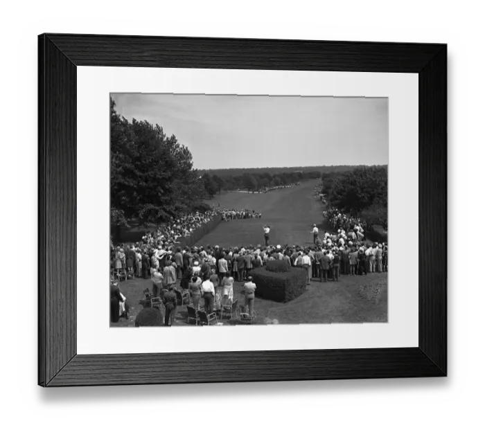 Framed Print : Byron Nelson Golfing with Crowded Gallery at his Back Framed Print : Byron Nelson Golfing with Crowded Gallery at his Back
