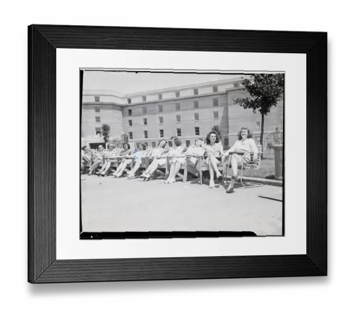 Framed Print : Employees Of War Dept. Relax On Beach Framed Print : Employees Of War Dept. Relax On Beach
