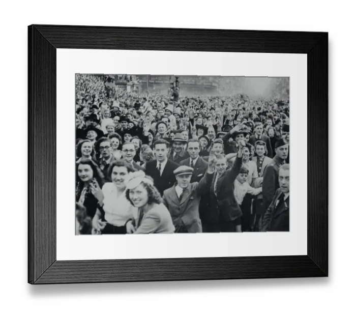Framed Print : Crowd with Some Gesturing at Day Peace Celebrations Framed Print : Crowd with Some Gesturing at Day Peace Celebrations