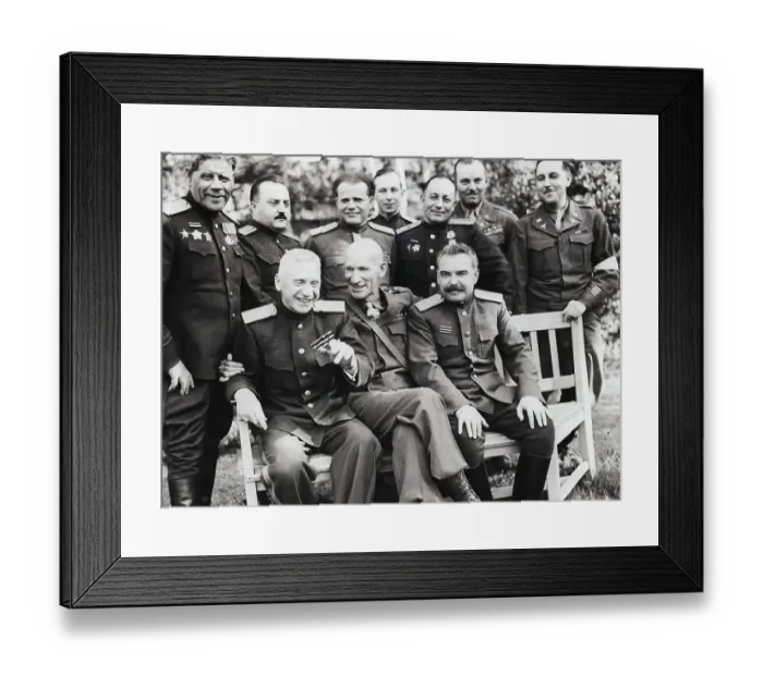 Framed Print : Gen. Simpson And Gen. Sviataiev Framed Print : Gen. Simpson And Gen. Sviataiev