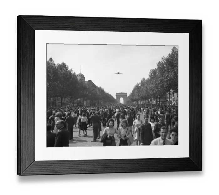 Framed Print : Parisians Celebrating End of War Framed Print : Parisians Celebrating End of War