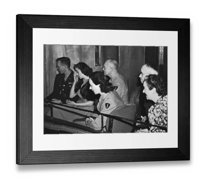 Framed Print : Dwight Eisenhower and Omar Bradley Watching Play Framed Print : Dwight Eisenhower and Omar Bradley Watching Play