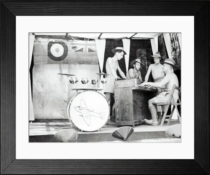 Framed Print : Australian Soldiers Around the Piano Framed Print : Australian Soldiers Around the Piano