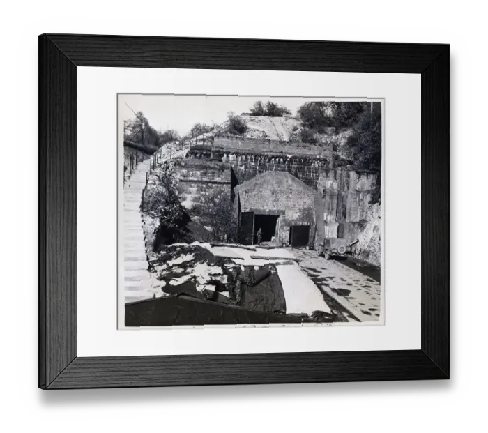 Framed Print : German Underground Factory Entrance Framed Print : German Underground Factory Entrance