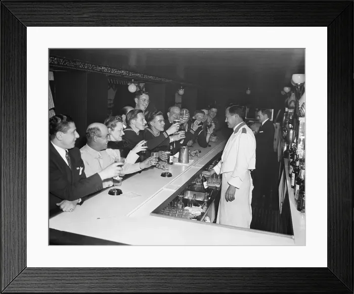 Framed Print : Crowd At Bar Having Drinks Framed Print : Crowd At Bar Having Drinks