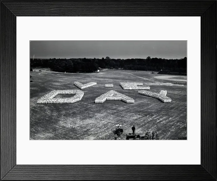 Framed Print : V-E Day Spelled Out by Navy Recruits Framed Print : V-E Day Spelled Out by Navy Recruits