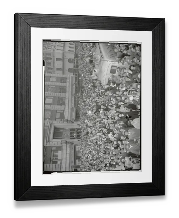 Framed Print : Massive Crowd on New York City Streets Framed Print : Massive Crowd on New York City Streets