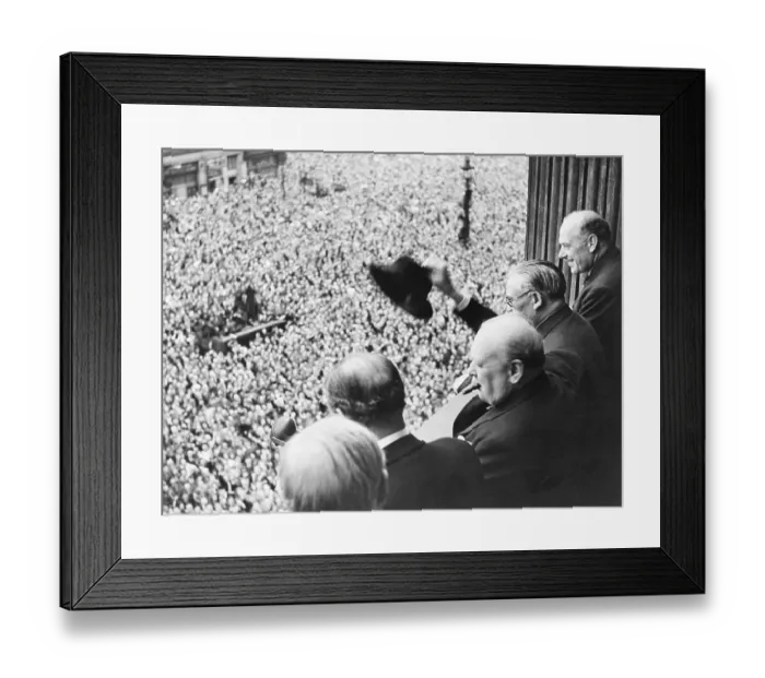 Framed Print : Winston Churchill Addresses Huge Crowd Framed Print : Winston Churchill Addresses Huge Crowd