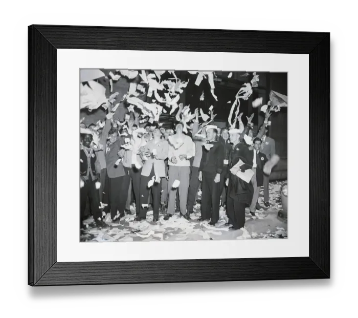 Framed Print : V-E Day Celebration;People With Ticker T Framed Print : V-E Day Celebration;People With Ticker T