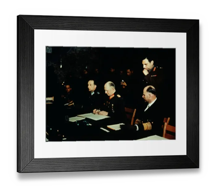 Framed Print : Officers Sitting at Table Framed Print : Officers Sitting at Table