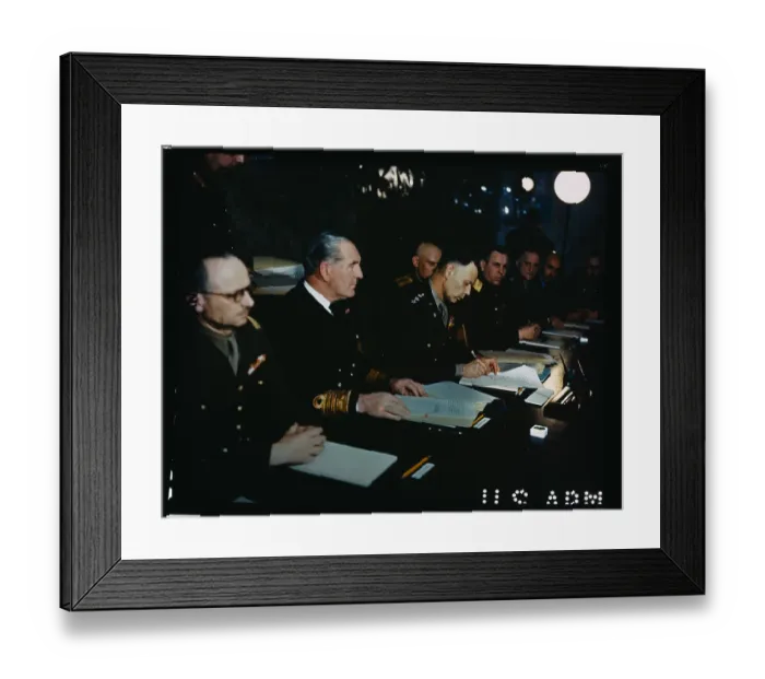 Framed Print : Military Officers Sitting at Table Framed Print : Military Officers Sitting at Table