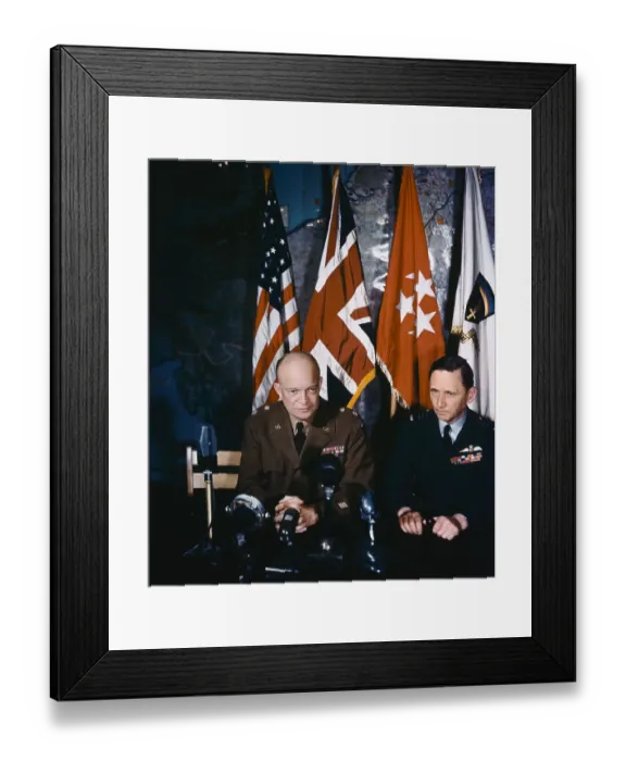 Framed Print : Dwight Eisenhower and Arthur Tedder at Press Meeting Framed Print : Dwight Eisenhower and Arthur Tedder at Press Meeting