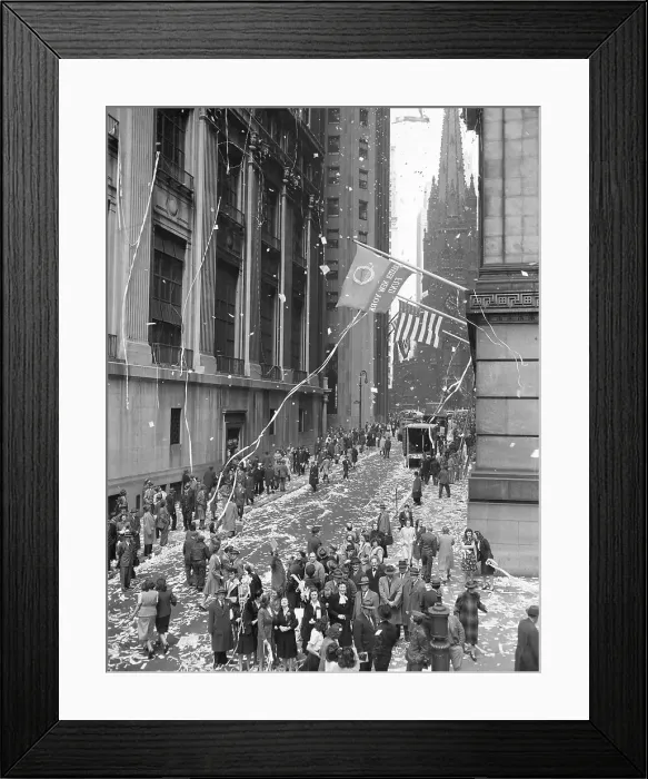 Framed Print : Wall Street Celebrates V-E Day Framed Print : Wall Street Celebrates V-E Day