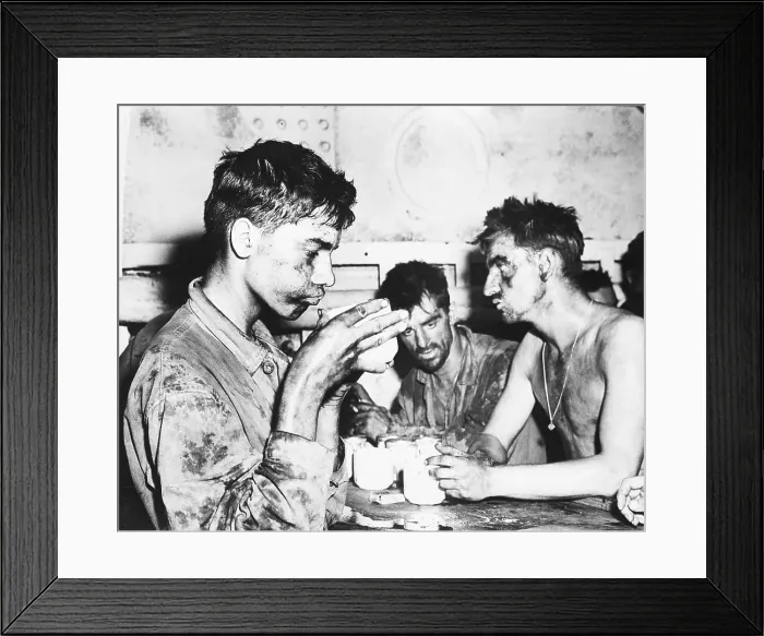 Framed Print : Marines Resting After Marshall Islands Battle Framed Print : Marines Resting After Marshall Islands Battle