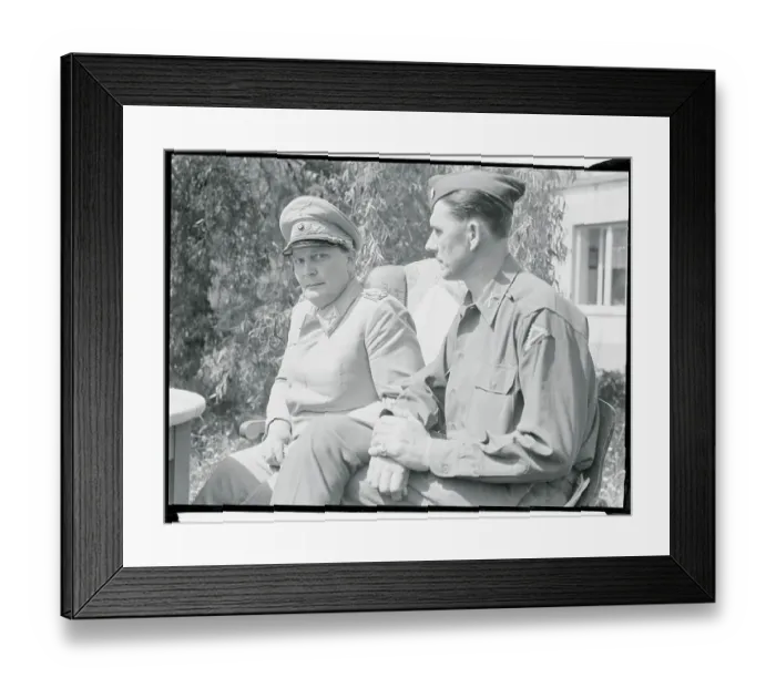 Framed Print : Goering Sitting with Soldier
