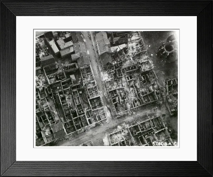 Framed Print : View of Shelled Sites