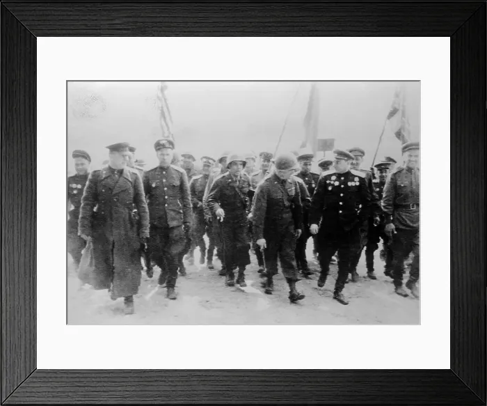 Framed Print : American and Russian Forces Meet at the Elbe River Framed Print : American and Russian Forces Meet at the Elbe River