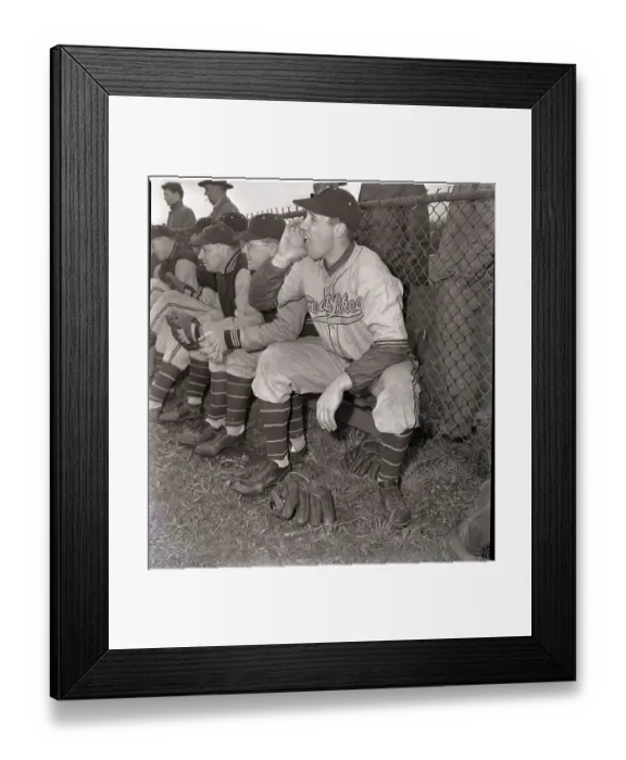 Framed Print : Bob Feller Shouts to His Baseball Team Framed Print : Bob Feller Shouts to His Baseball Team