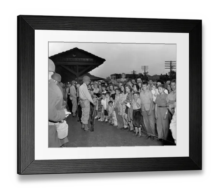 Framed Print : Mourners Gathering to See President Franklin D Roosevelt's Funeral Train Framed Print : Mourners Gathering to See President Franklin D Roosevelt's Funeral Train