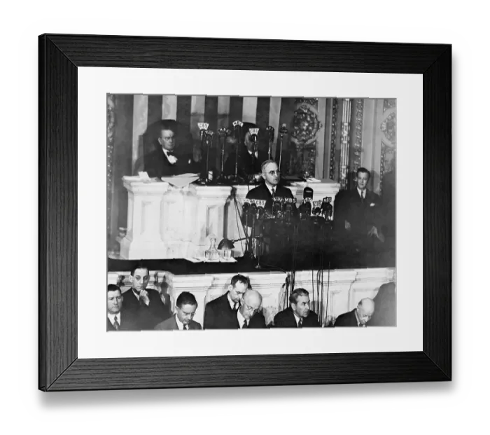 Framed Print : Truman Makes Initial Speech Framed Print : Truman Makes Initial Speech