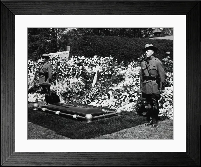 Framed Print : State Troopers Guard President's Grave Framed Print : State Troopers Guard President's Grave