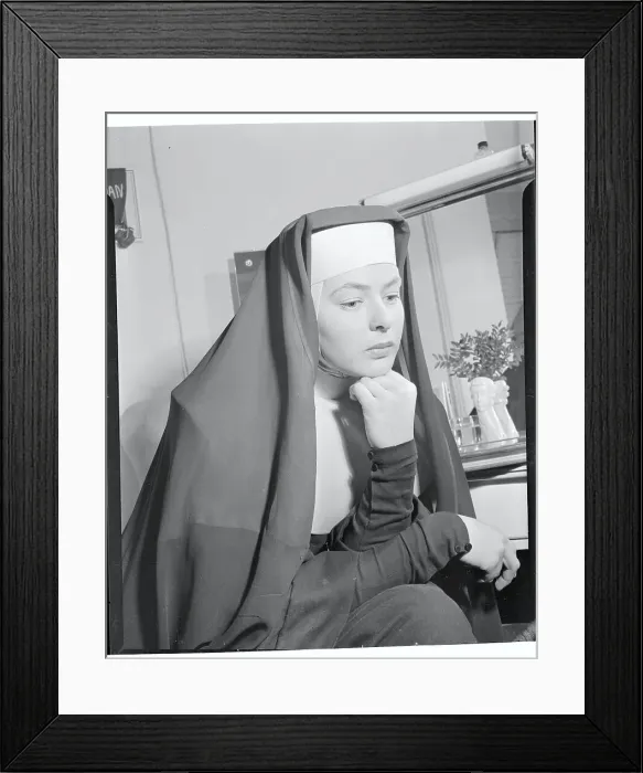 Framed Print : Ingrid Bergman Portraying Nun Character Framed Print : Ingrid Bergman Portraying Nun Character