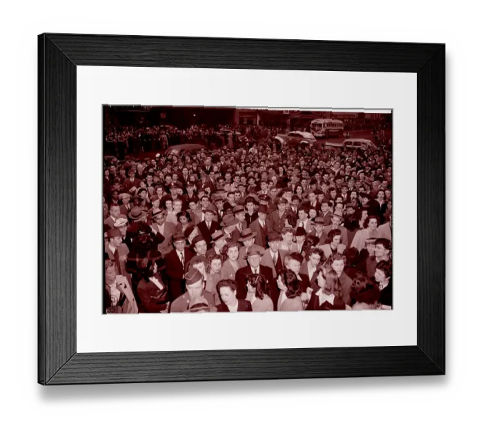Framed Print : Crowds Hear Of Roosevelt'S Death Framed Print : Crowds Hear Of Roosevelt'S Death