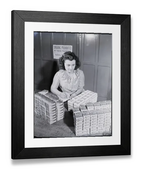 Framed Print : Woman Working In Cigarette Factory Framed Print : Woman Working In Cigarette Factory