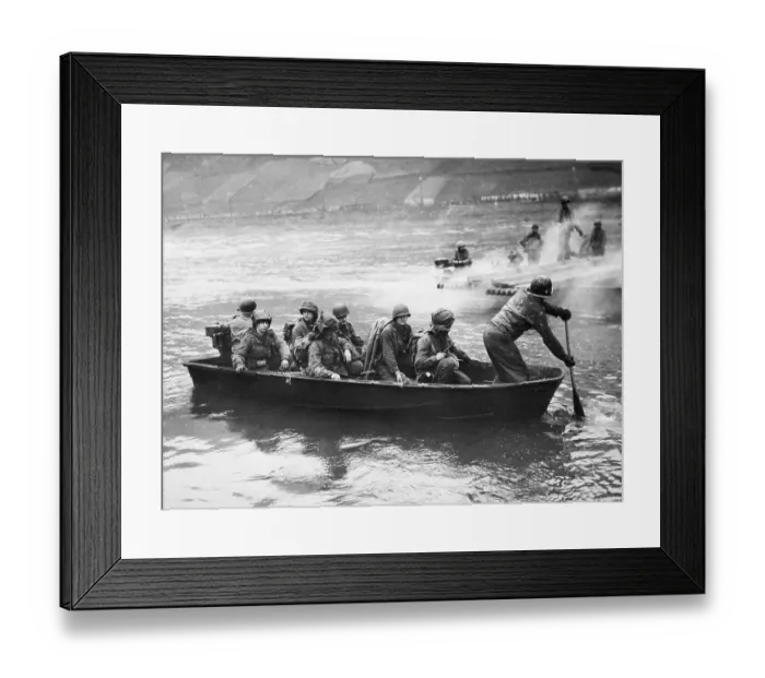Framed Print : Patton's Army Crossing The River Moselle Framed Print : Patton's Army Crossing The River Moselle