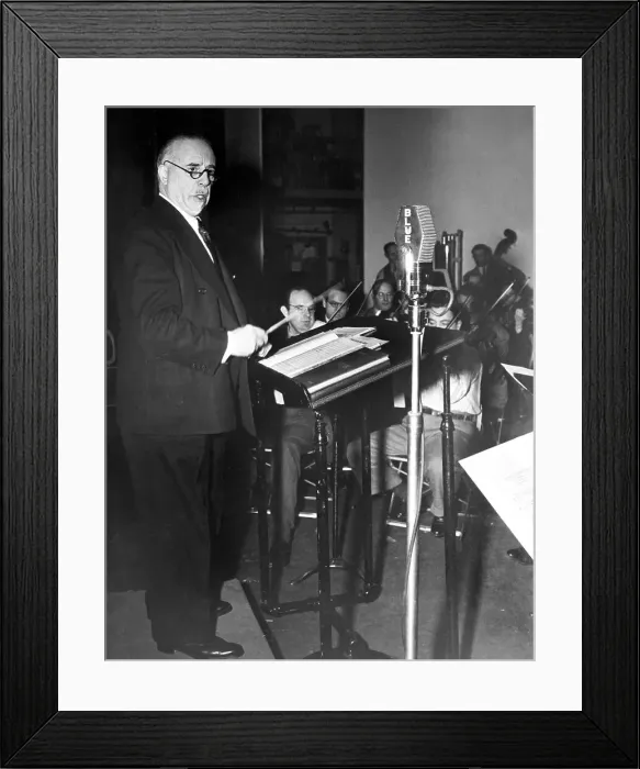 Framed Print : Sir Thomas Beecham Conducting Orchestra Framed Print : Sir Thomas Beecham Conducting Orchestra