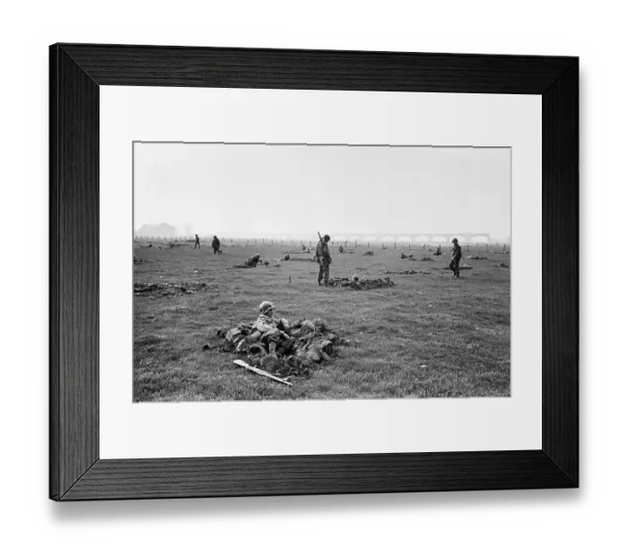 Framed Print : American Soldiers Dig Foxholes Framed Print : American Soldiers Dig Foxholes