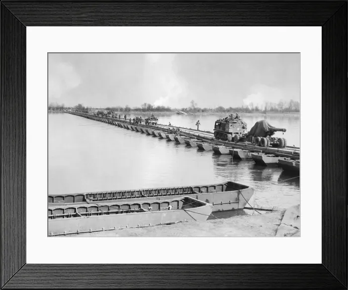 Framed Print : U.S. Infantry Crossing Rhine Framed Print : U.S. Infantry Crossing Rhine
