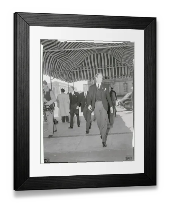 Framed Print : Anthony Eden Walking Under Outside Canopy Framed Print : Anthony Eden Walking Under Outside Canopy