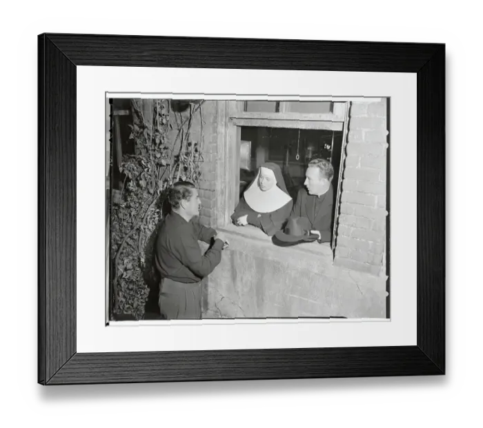 Framed Print : Bing Crosby and Ingrid Bergman in Scene from Bells of St. Mary Framed Print : Bing Crosby and Ingrid Bergman in Scene from Bells of St. Mary