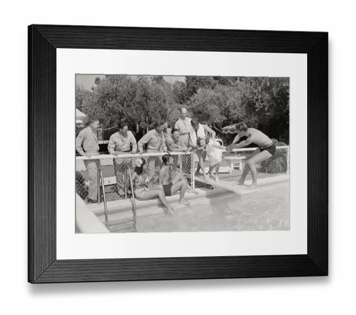Framed Print : Shirley Temple Joking with Friends