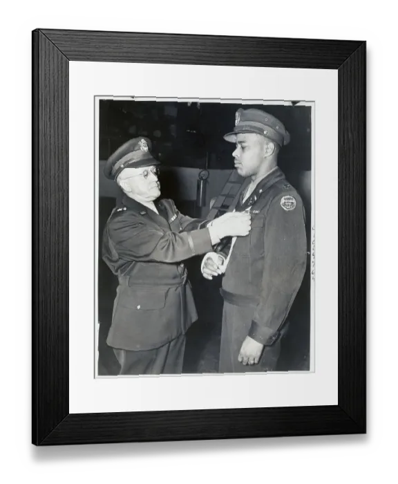 Framed Print : Officer Receives Service Cross Honor Framed Print : Officer Receives Service Cross Honor