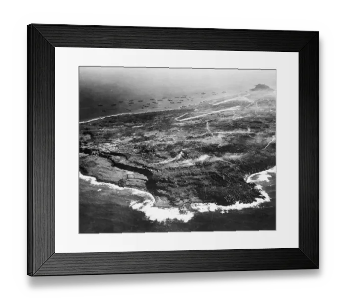Framed Print : Aerial View of Iwo Jima Framed Print : Aerial View of Iwo Jima