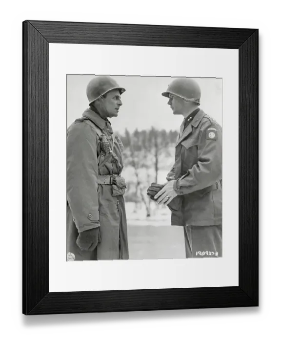 Framed Print : Military Generals Talking Framed Print : Military Generals Talking