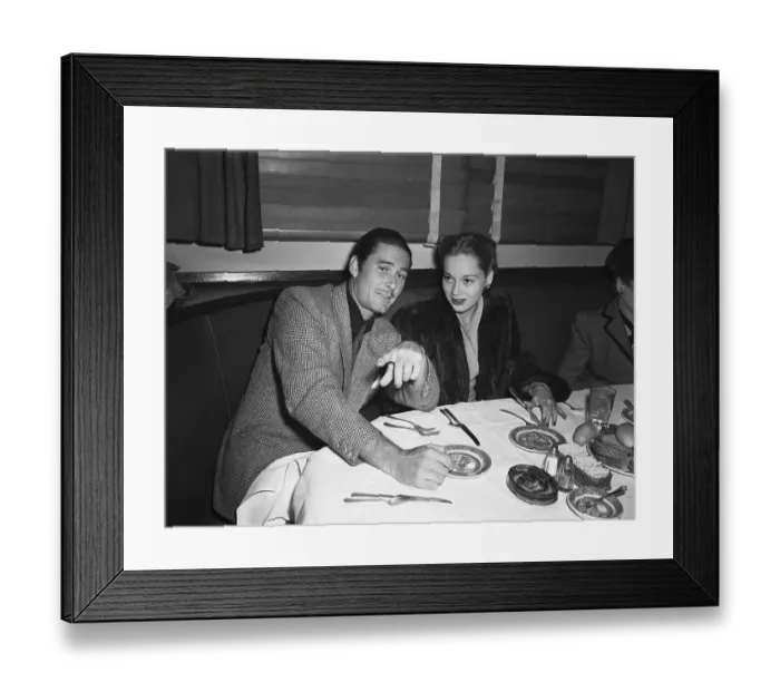 Framed Print : Nora Eddington and Errol Flynn