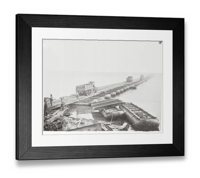 Framed Print : Engineers Crossing the Rhine Framed Print : Engineers Crossing the Rhine