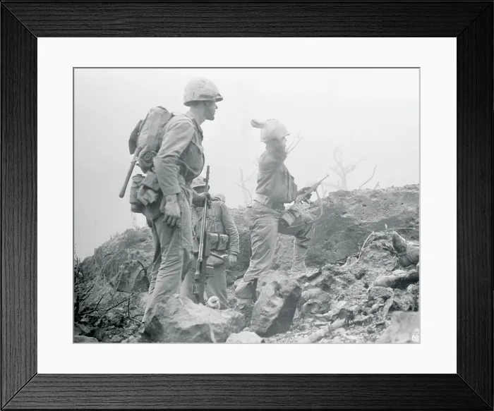 Framed Print : US Marines in Hand-to-Hand Fighting on Iwo Jima Framed Print : US Marines in Hand-to-Hand Fighting on Iwo Jima