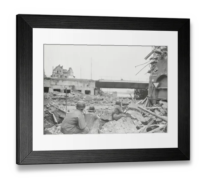 Framed Print : American Troops Take Cologne Framed Print : American Troops Take Cologne