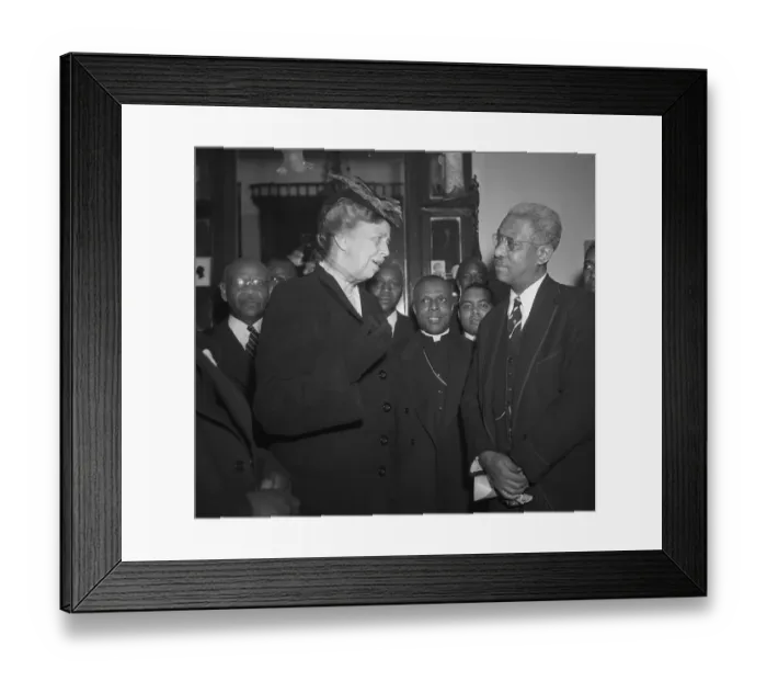 Framed Print : Eleanor Roosevelt with Reverend B.C. Robeson Framed Print : Eleanor Roosevelt with Reverend B.C. Robeson