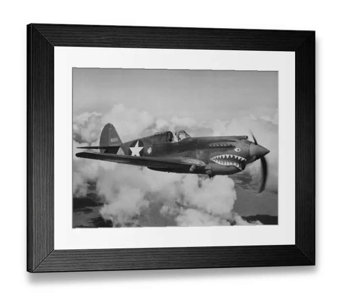 Framed Print : Air Force Airplane with Elaborate Artwork in Flight Framed Print : Air Force Airplane with Elaborate Artwork in Flight