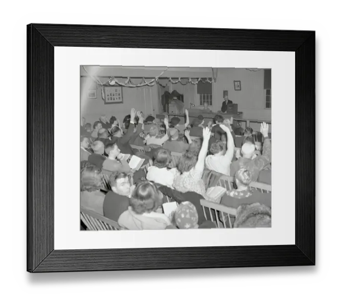 Framed Print : Genuine Town Hall Meeting on Global Peace Framed Print : Genuine Town Hall Meeting on Global Peace
