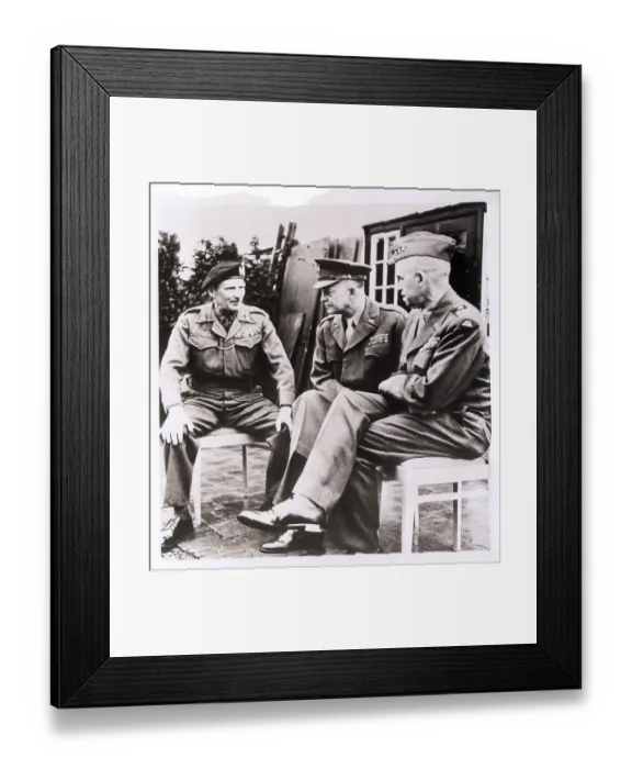 Framed Print : Eisenhower, Bradley and Montgomery Framed Print : Eisenhower, Bradley and Montgomery