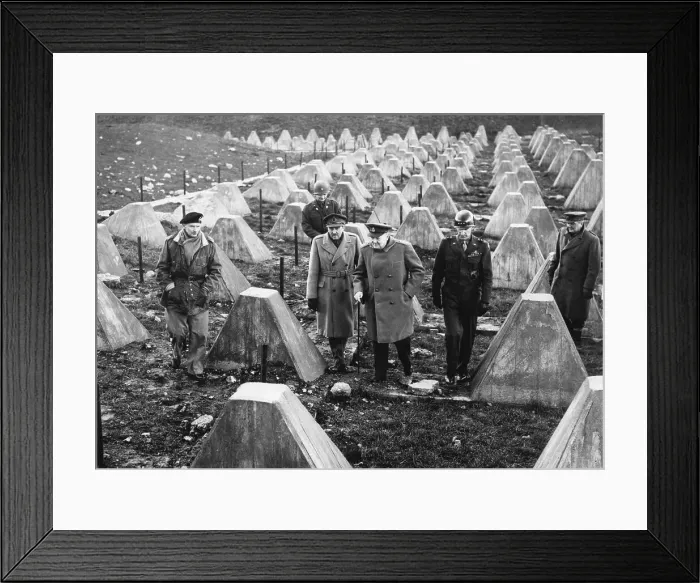 Framed Print : Winston Churchill at German Front Framed Print : Winston Churchill at German Front