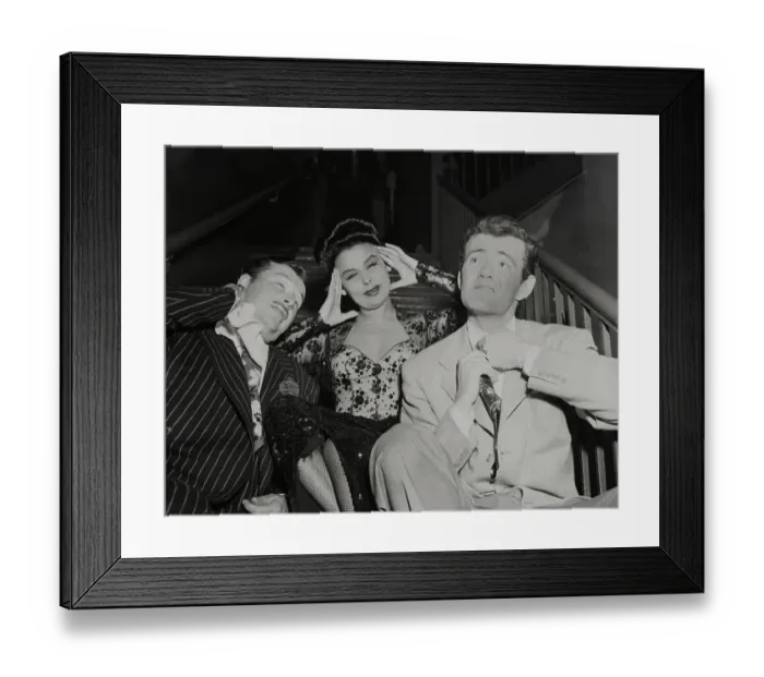 Framed Print : Lena Horne and Peers Relaxing After Show Performance Framed Print : Lena Horne and Peers Relaxing After Show Performance