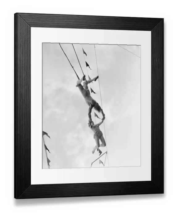 Framed Print : Trapeze Artists in Flight Framed Print : Trapeze Artists in Flight