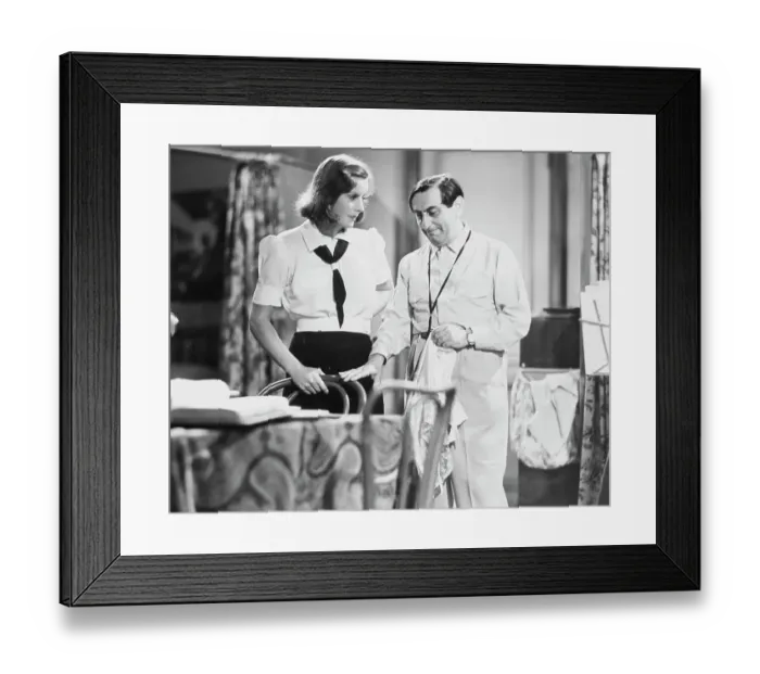 Framed Print : Greta Garbo and Ernst Lubitsch Conversing Framed Print : Greta Garbo and Ernst Lubitsch Conversing